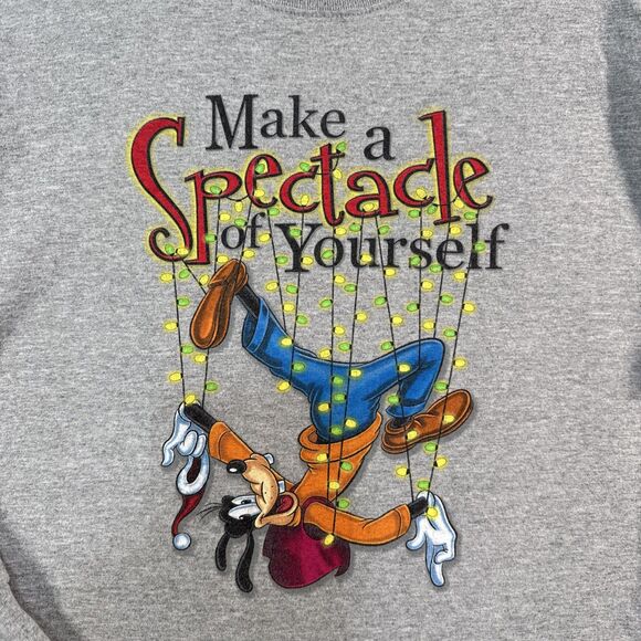 VTG Walt Disney World Goofy Make a Spectacle of Yourself  Shirt Sz L Long Sleeve - Picture 3 of 8